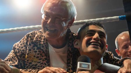 Pierce Brosnan and Amir El-Masry in Giant