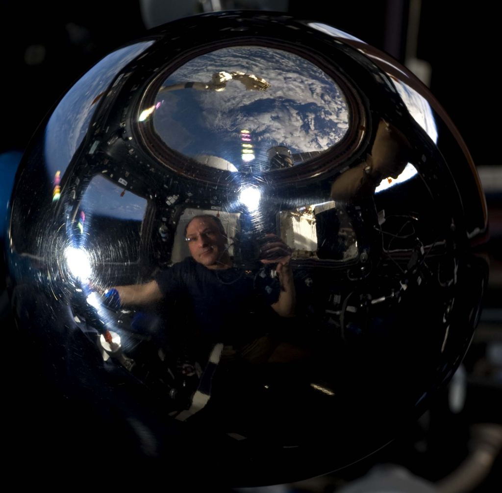 Don Pettit Sits in the ISS Cupola