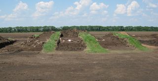 Ancient burial mound excavated