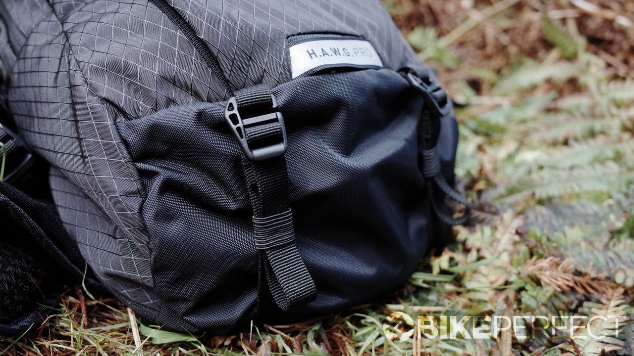 Camelbak Hawg Pro 20 hydration pack bottom storage strap details
