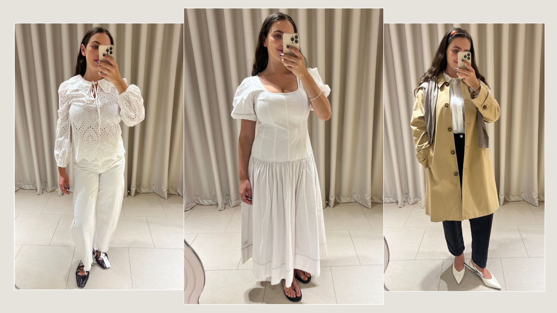 An image of Who What Wear UK's fashion writer, Ava Gilchrist, reviewing M&amp;S's new spring 2026 collection.