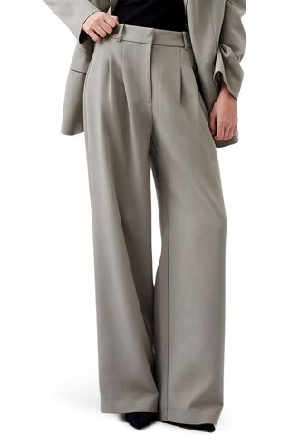 Azra Wide Leg Twill Pants