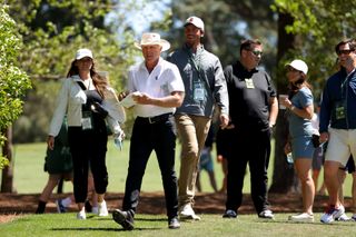 LIV Golf CEO Greg Norman walking at the 2024 Masters
