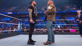 Roman Reigns and Brock Lesnar on SmackDown