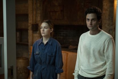 YOU (L to R) VICTORIA PEDRETTI as LOVE QUINN and PENN BADGLEY as JOE GOLDBERG in episode 302 of YOU