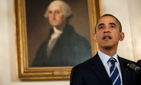 President Obama addresses Hurricane Isaac on Aug. 28.