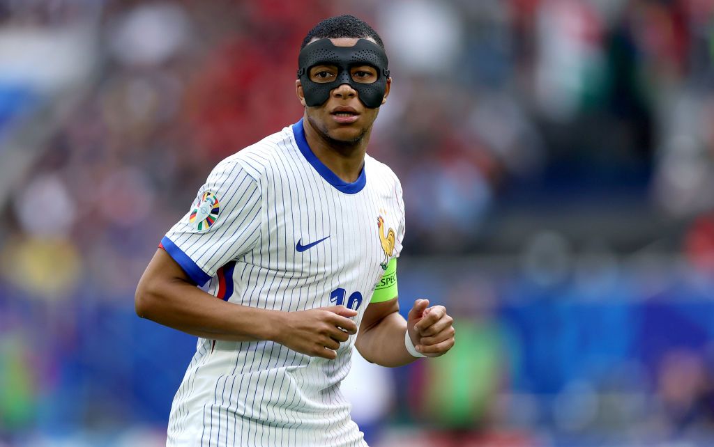 France Euro 2024 squad Kylian Mbappe of France during the UEFA EURO 2024 round of 16 match between France and Belgium at Düsseldorf Arena on July 01, 2024 in Dusseldorf, Germany. (Photo by Carl Recine/Getty Images)