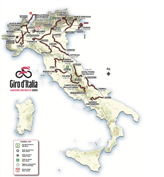 Giro d'Italia route map 2021