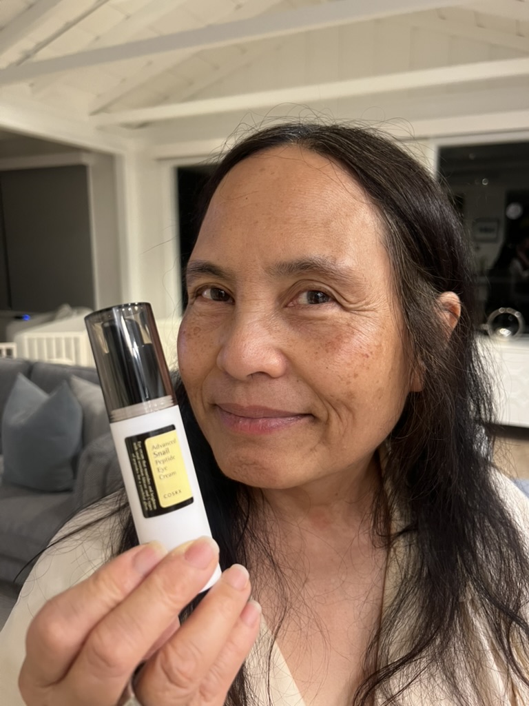 Ann Malzahn testing COSRX Advanced Snail Peptide Eye Cream