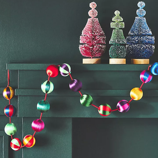 striped ball ornament christmas garland