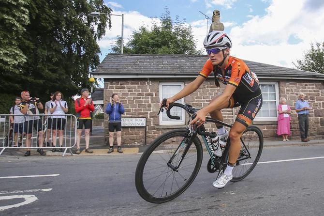 Elizabeth Armitstead , Boels Dolmans Cycling Team during her bold solo break.