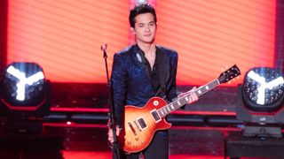 Laine Hardy performing at the American Idol season 17 finale