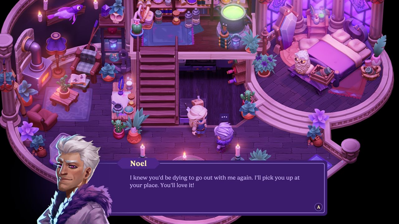 Moonlight Peaks - Noel says "I knew you'd be dying to go out with me again."