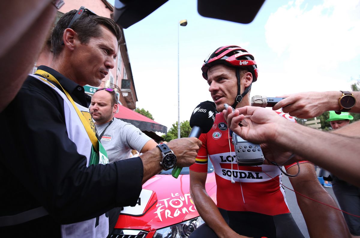 Adam Hansen is a man in demand from the media