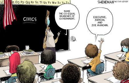 Political Cartoon U.S. joe manchin democrats
