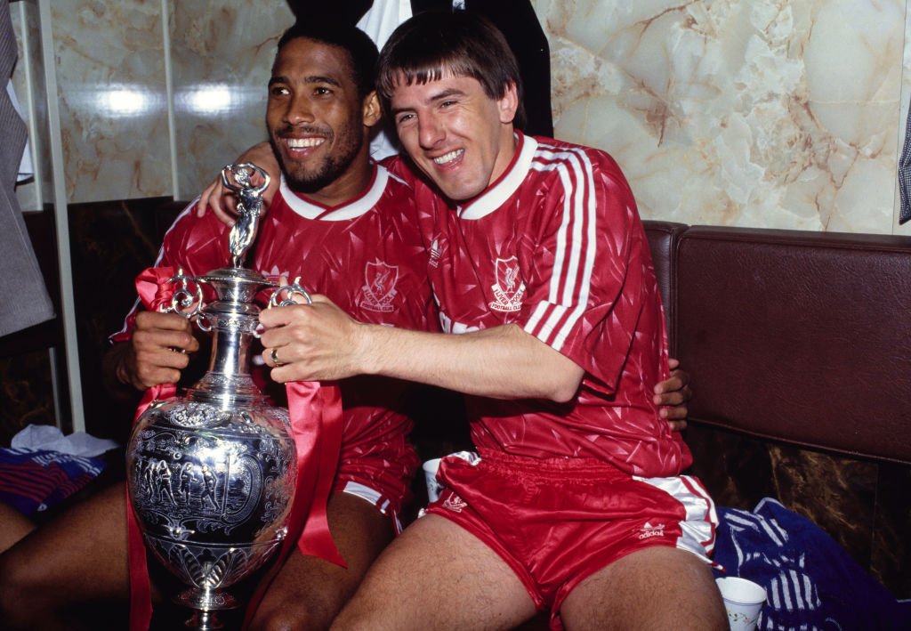 John Barnes and Peter Beardsley in 1990