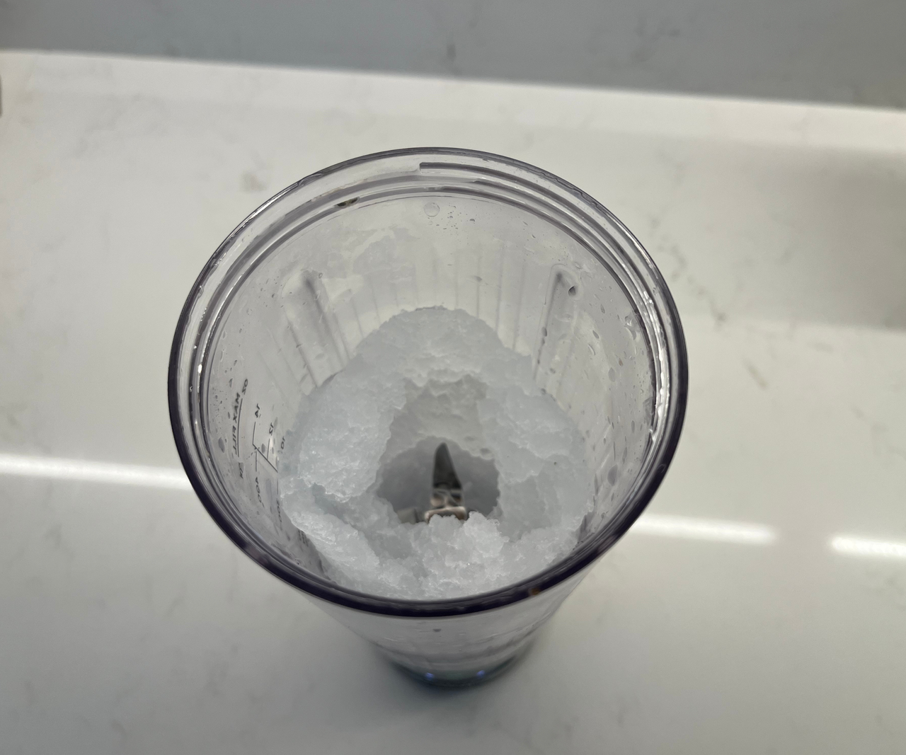 Ice slush made in the Ninja Blast Max