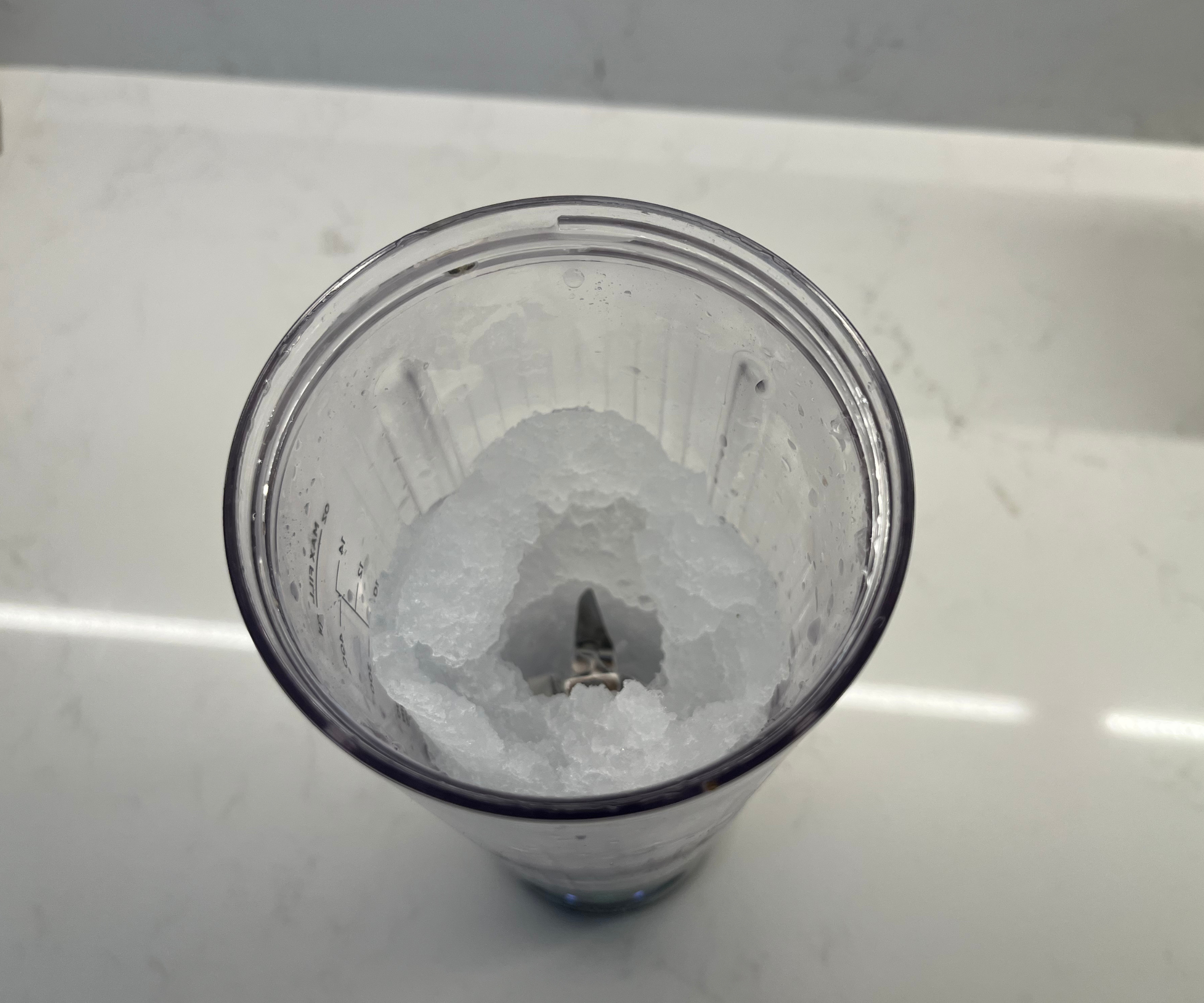 Ice slush made in the Ninja Blast Max