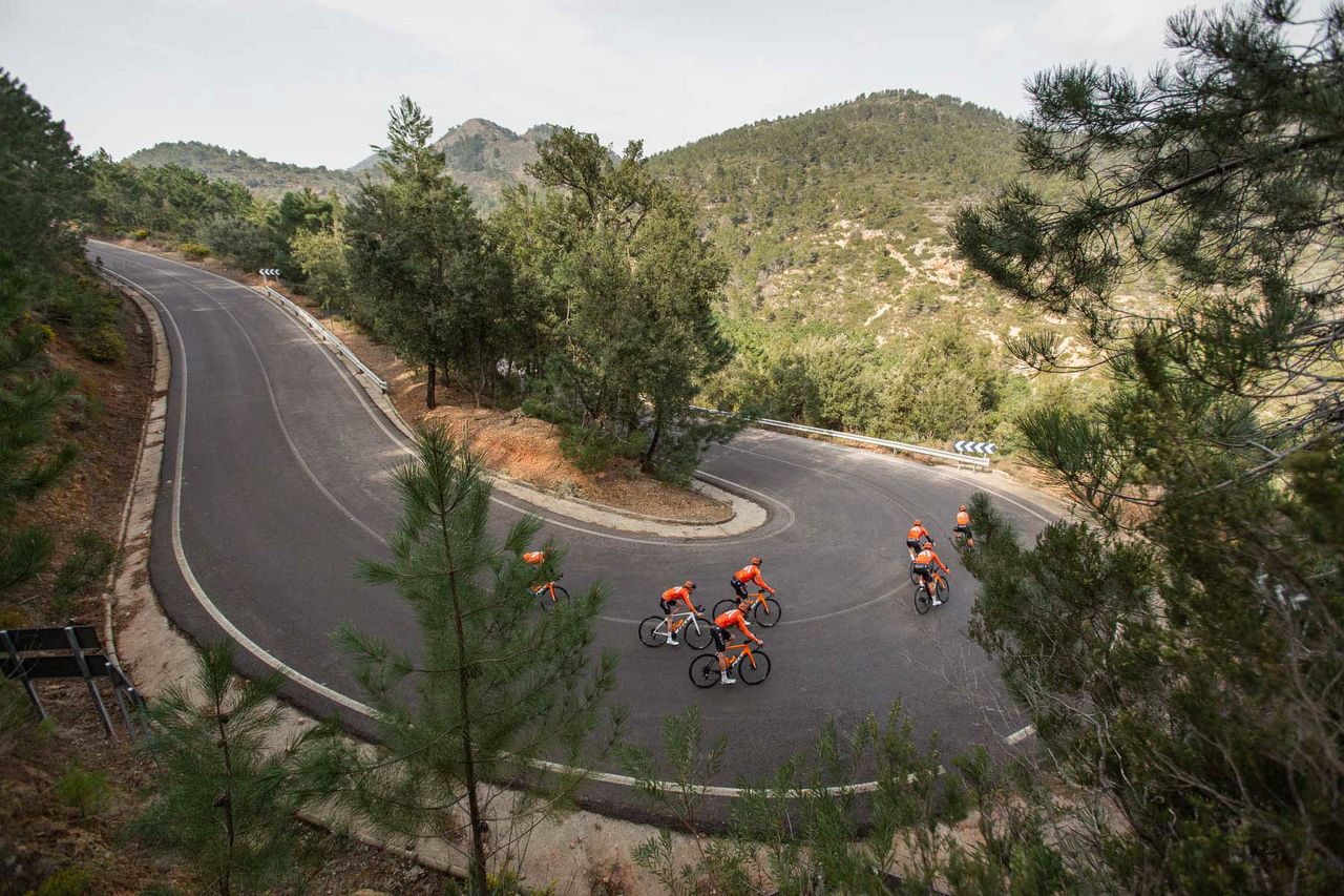 Rally Cycling at the team's training camp in Castellon de la Plana, Spain