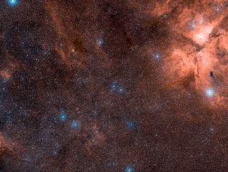 The sky around the star AG Carinae, as seen by the Hubble Space Telescope.
