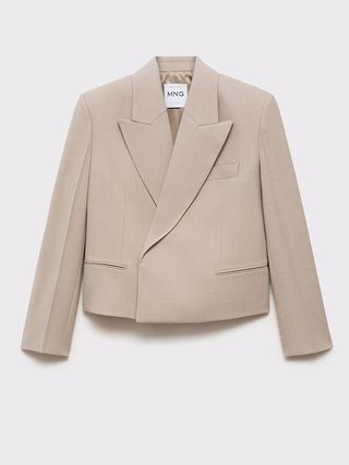 MANGO, Double-Breasted Suit Blazer