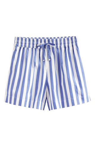 Boden Stripe Cotton Poplin Pull-On Shorts