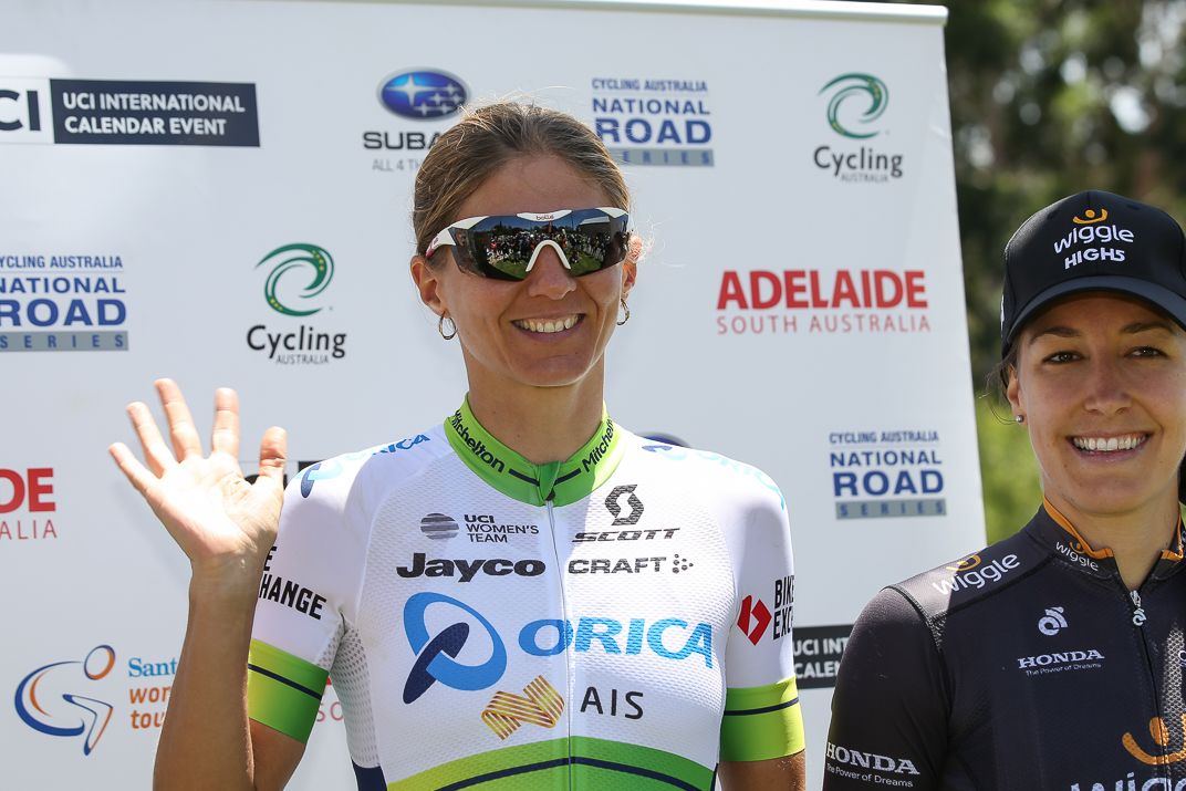 Stage 1 winner Katrin Garfoot (Orica-AIS)