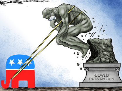 Political Cartoon U.S. Trump GOP coronavirus response