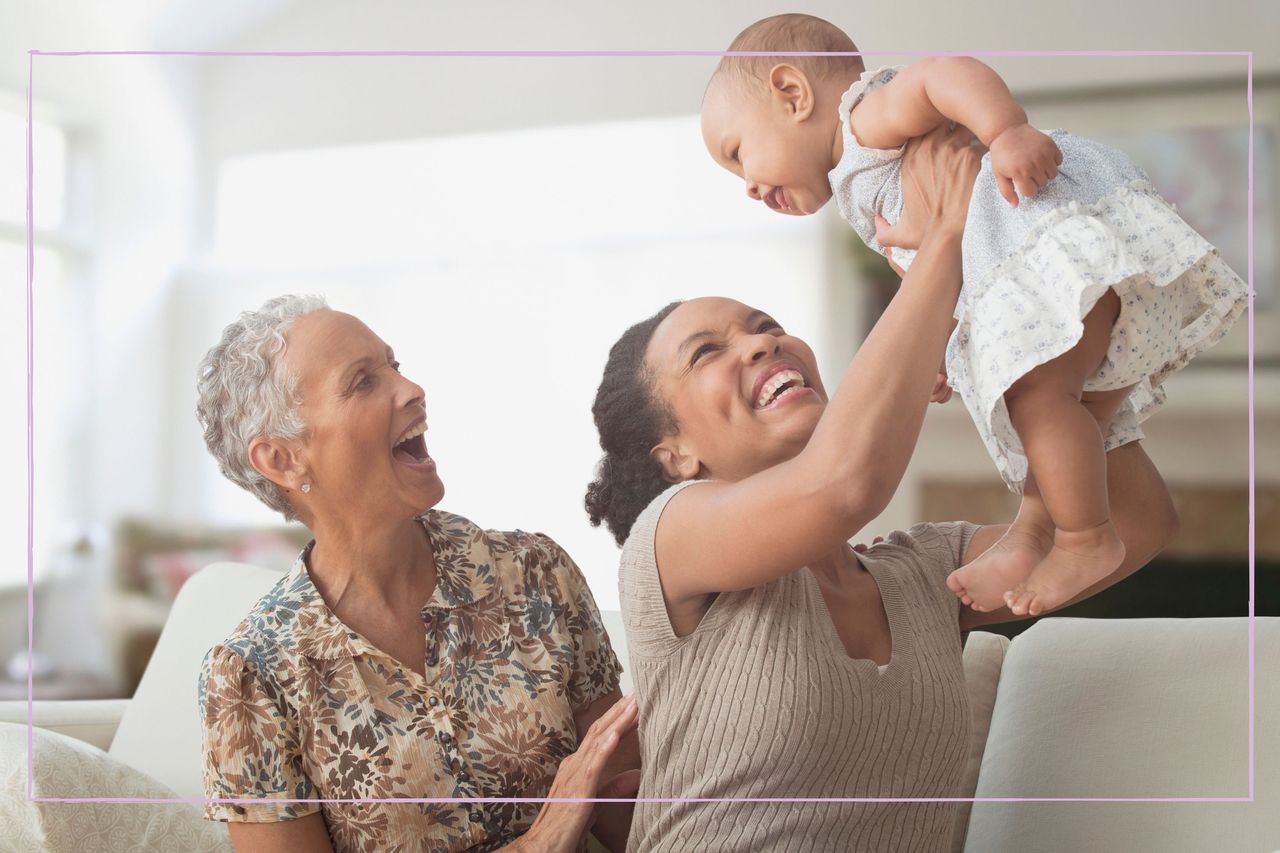 Grandparent, mother and newborn