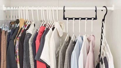 Best hanger organizer: HOUSE DAY Black Magic Hangers Space Saving Clothes Hangers Organizer