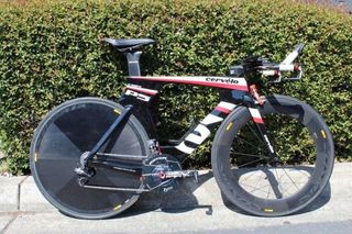 Andrew Talansky’s Cervélo P5 was raced for the first time Thursday at the Amgen Tour of California