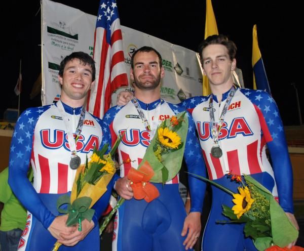 The USA men's team sprinters