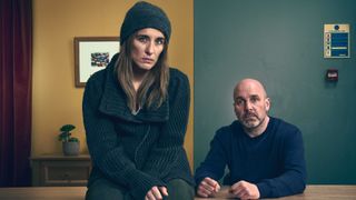 VICKY MCCLURE as Stella Tomlinson and JOHNNY HARRIS as Charles Stone.