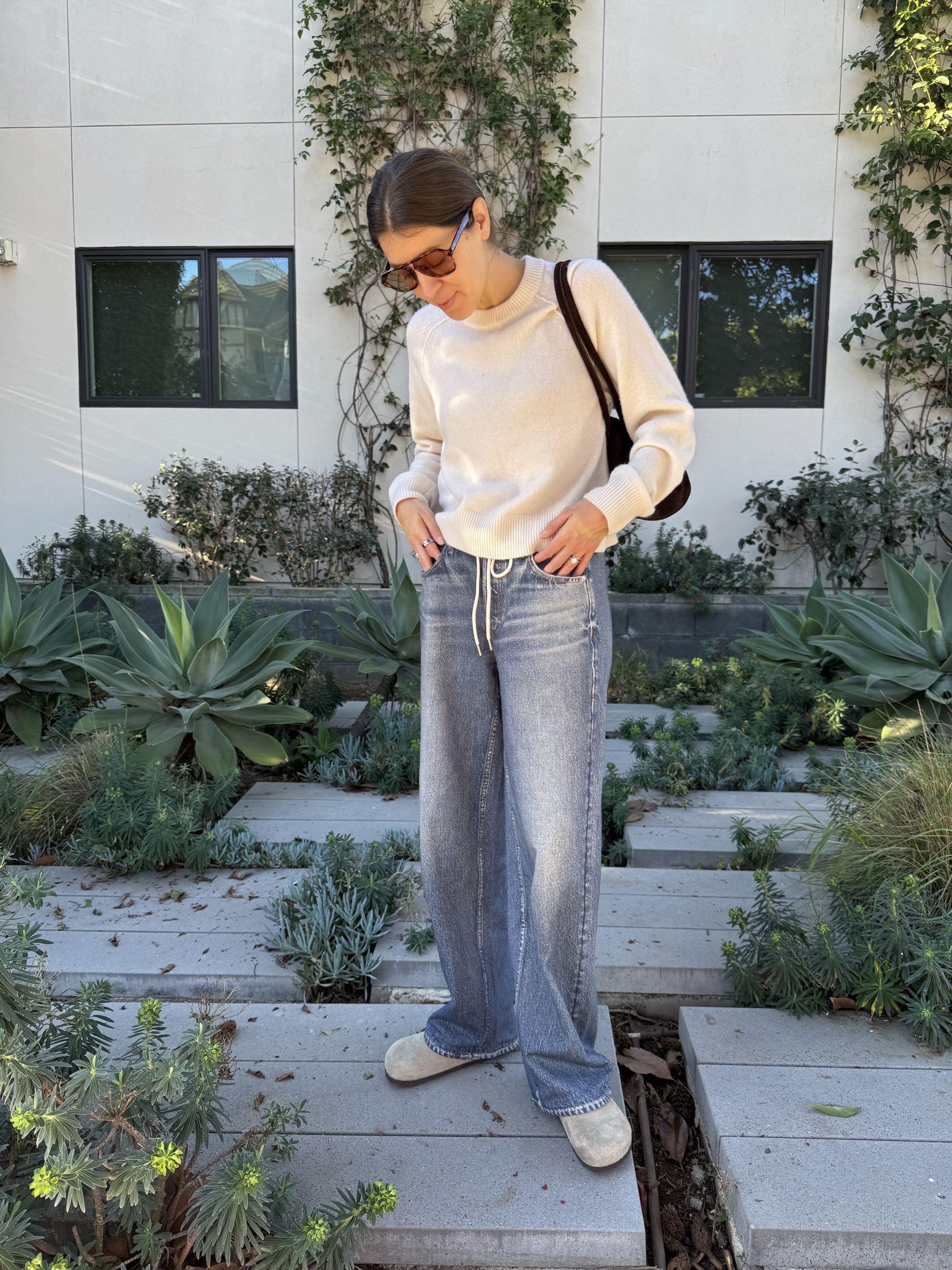 Judith Jones in Rag & Bone jeans and a sweater.