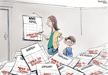 Editorial Cartoon U.S. nyc schools covid