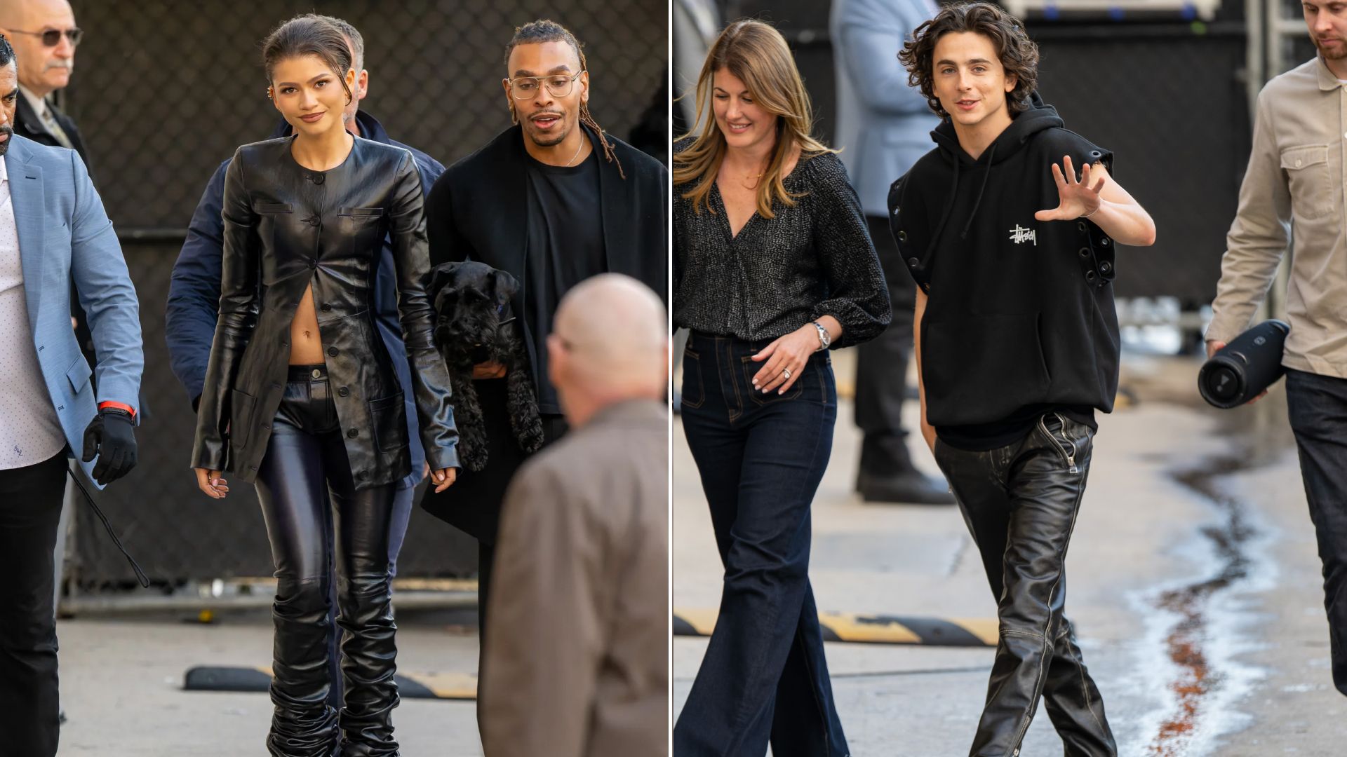 Zendaya Masters Biker-Chick Chic in a Luscious Leather Set | Marie Claire