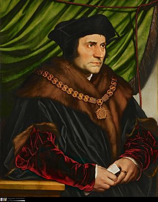 Sir Thomas More, 1527, by Hans Holbein the Younger (1497/8–1543). 29in by 23in, painted in 1527 in oil on oak. Part of the Frick Collection, New York, USA (Photographed by Michael Bodycomb)