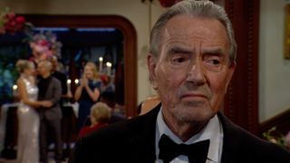 Eric Braeden as Victor in a tux frowning in The Young and the Restless