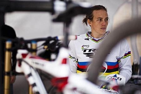 World Champion Tracy Moseley gets ready to race to another win.