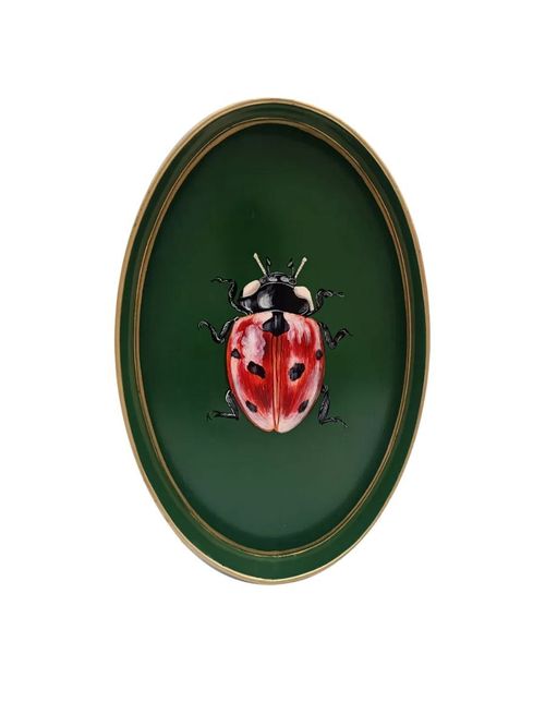 Ladybug Hand-Painted Iron Tray