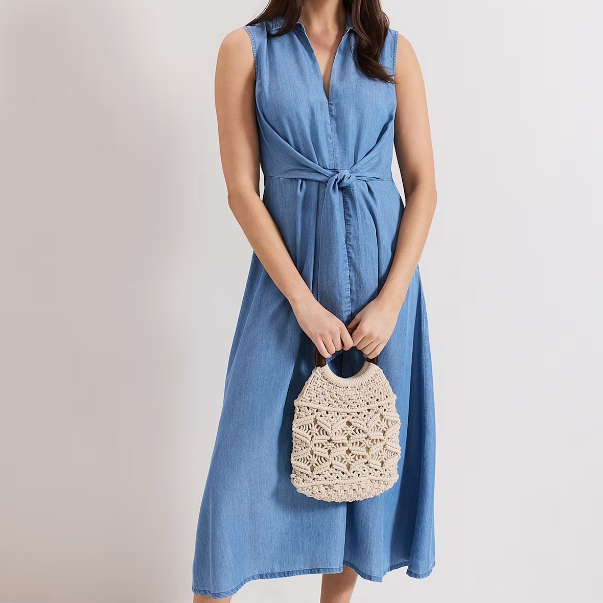 Phase Eight Becky Chambray Dress