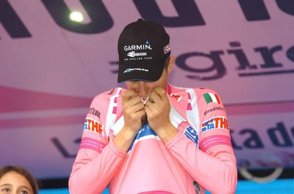 Ryder Hesjedal (Garmin-Barracuda) fought for pink