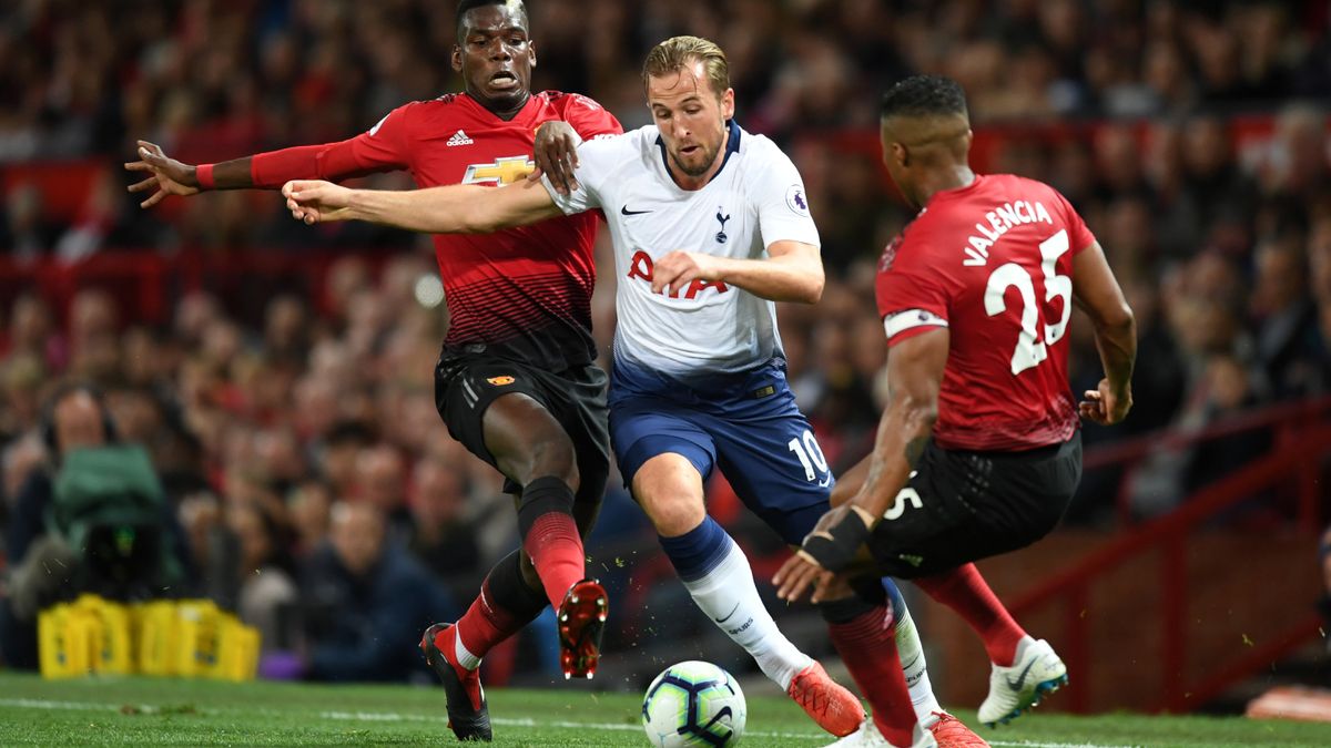 Manchester United&#039;s Harry Kane in a game against Tottenham Hotspur