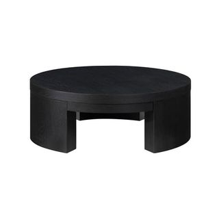 Beautiful Mod Round Coffee Table by Drew Barrymore, Black Finish