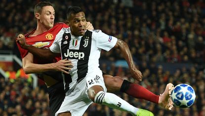 Manchester City target Alex Sandro played for Juventus in the 1-0 Champions League win against Manchester Utd at Old Trafford