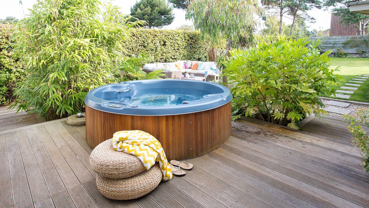 how to clean a hot tub on decking