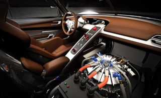 ﻿Porsche car interior view