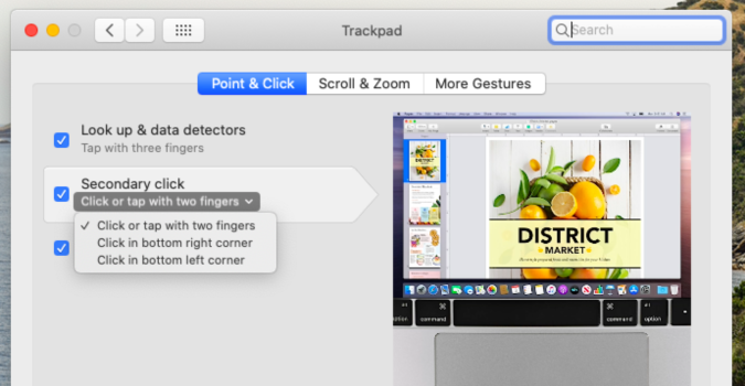 the button control for mac right click