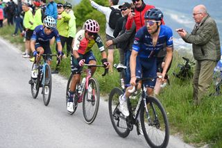Thibaut Pinot leads the break on stage 13 of the 2023 Giro d'Italia
