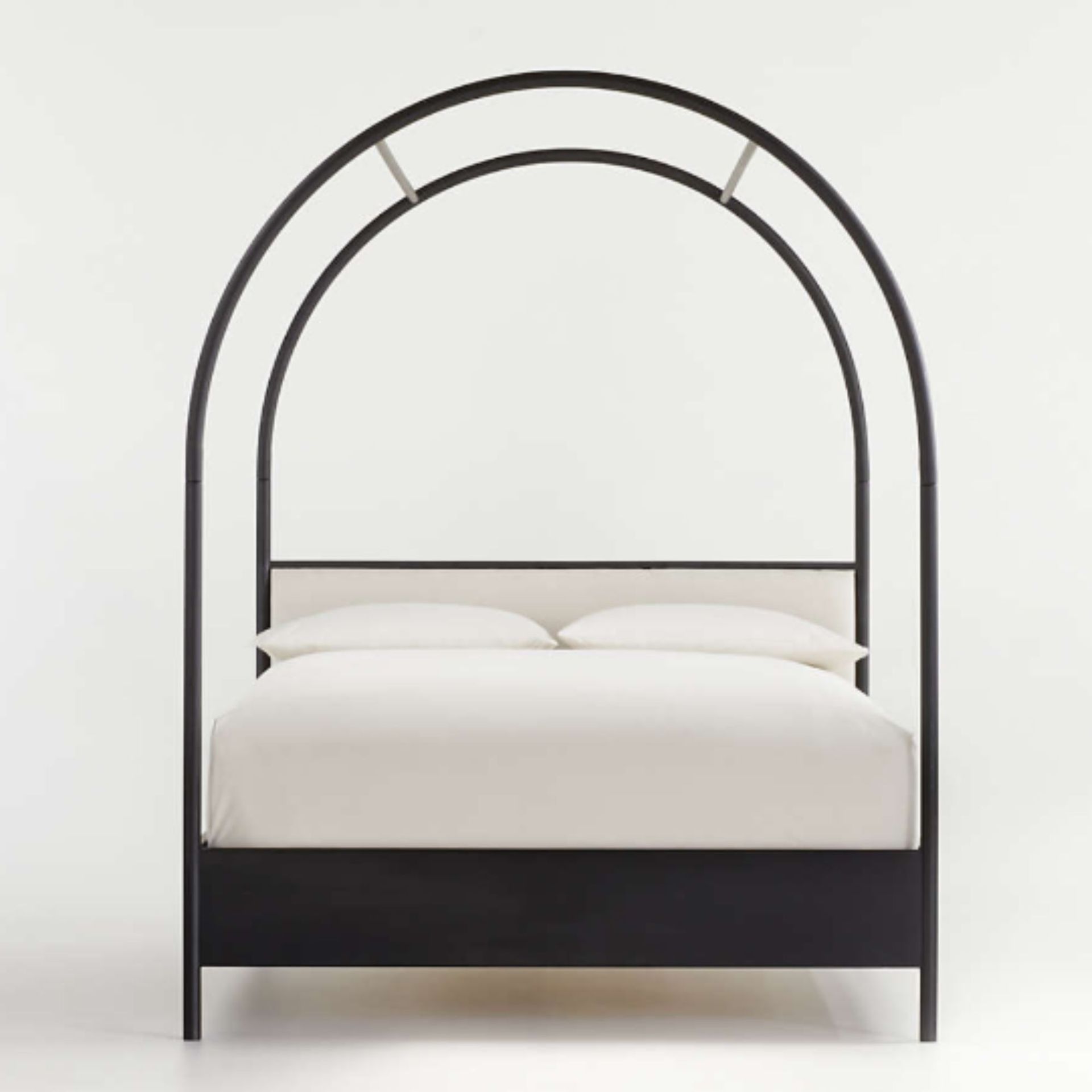 Canyon Queen Arched Canopy Bed with Upholstered Headboard